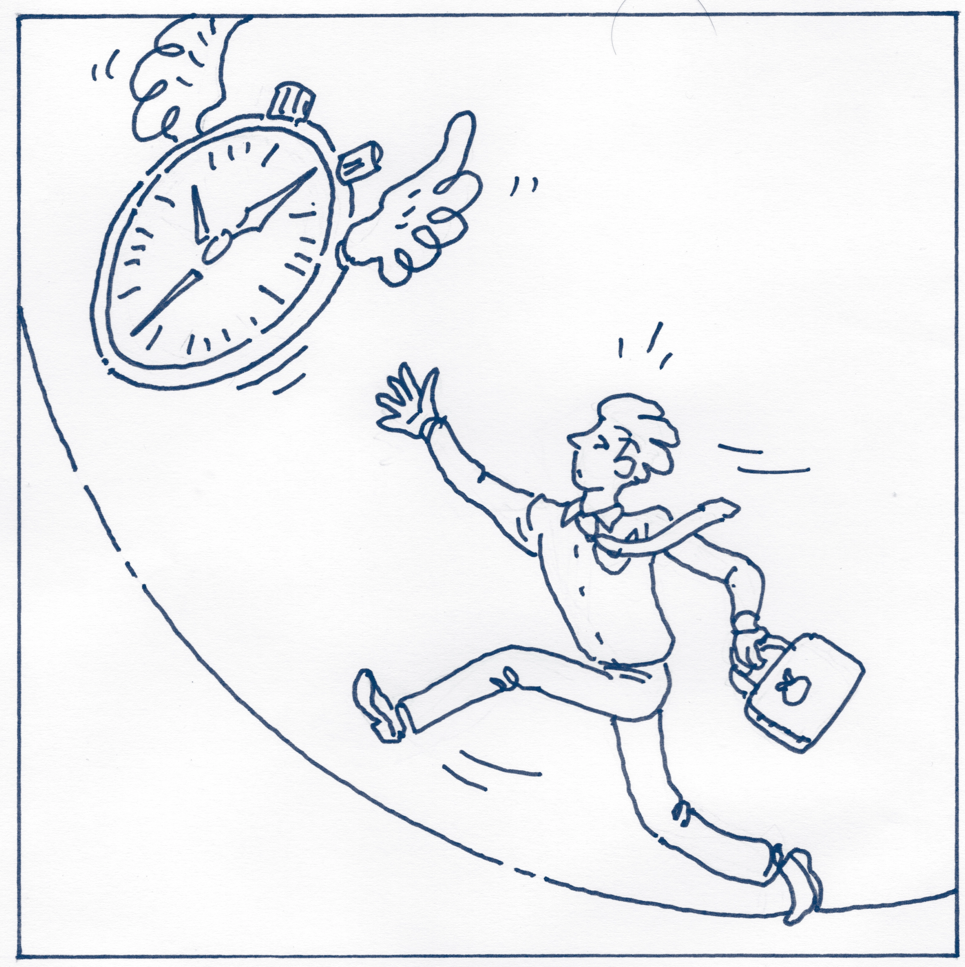 illustration homme débordé